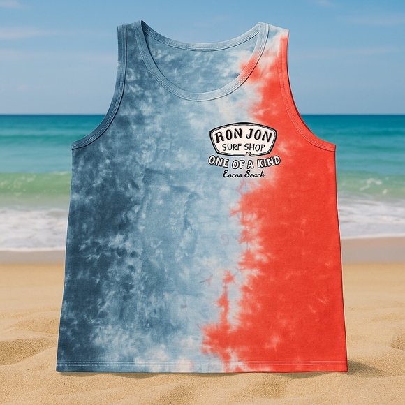 Ron Jon Tops - 🌊 Ron Jon Surf Shop Vintage Tie-Dye Tank — “One of a Kind” — Small